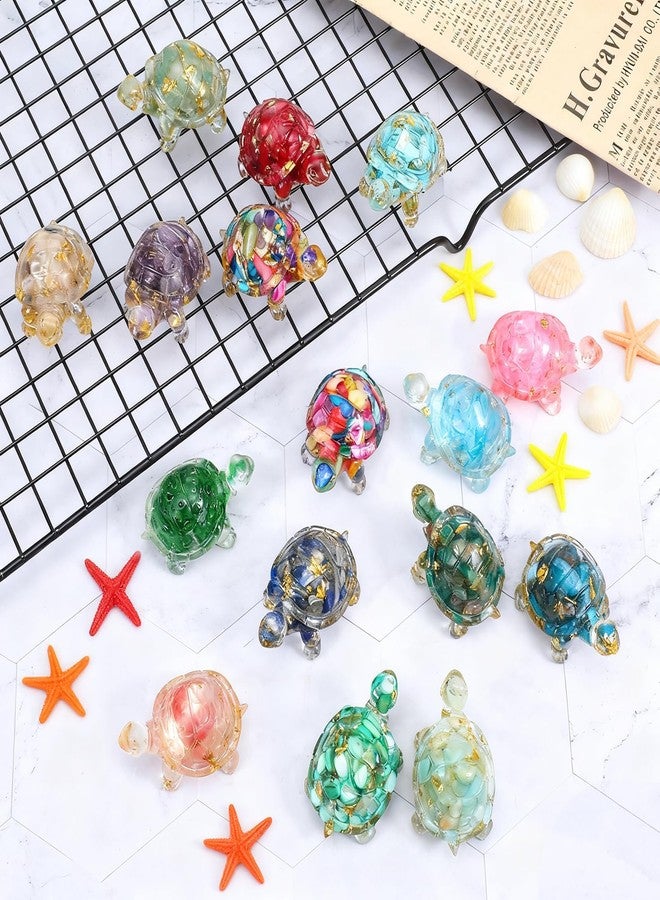 Hpmjz 16 PCS Mini Crystal Turtle Figurine Handmade Sea Turtle Animal Figurine Healing Resin Decor Art Animal Statues for Home Office Birthday Party Gift Party Favors - Image 5